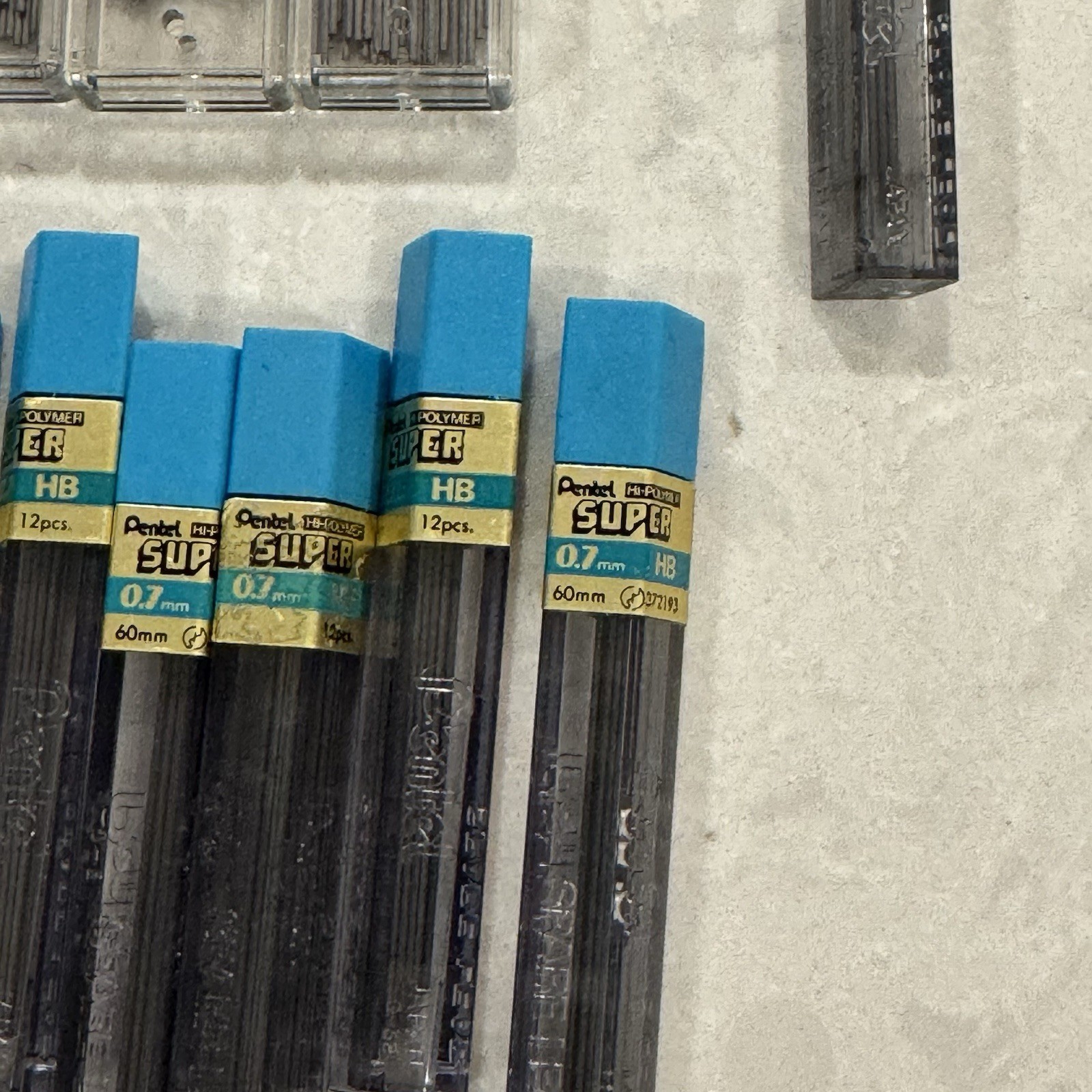 VTG MECHANICAL PENCIL REFILL LEADS 0.7mm 12 TUBES AND PENTEL ERASER REFILLS!!!
