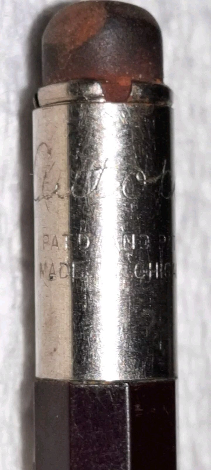“AUTOPOINT…*For Real Thin Lead Only” Brown & Black/Chrome Trim Working Pencil