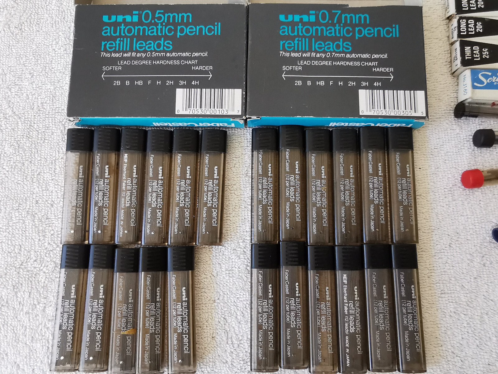Huge Lot Mechanical Pencils Leads Erasers Zebra Castell RoseArt K+E Paper Mate