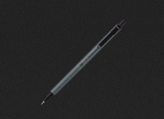 Kuru Toga Metal Phantom Grey 0.5mm Mechanical Pencil -NEW-