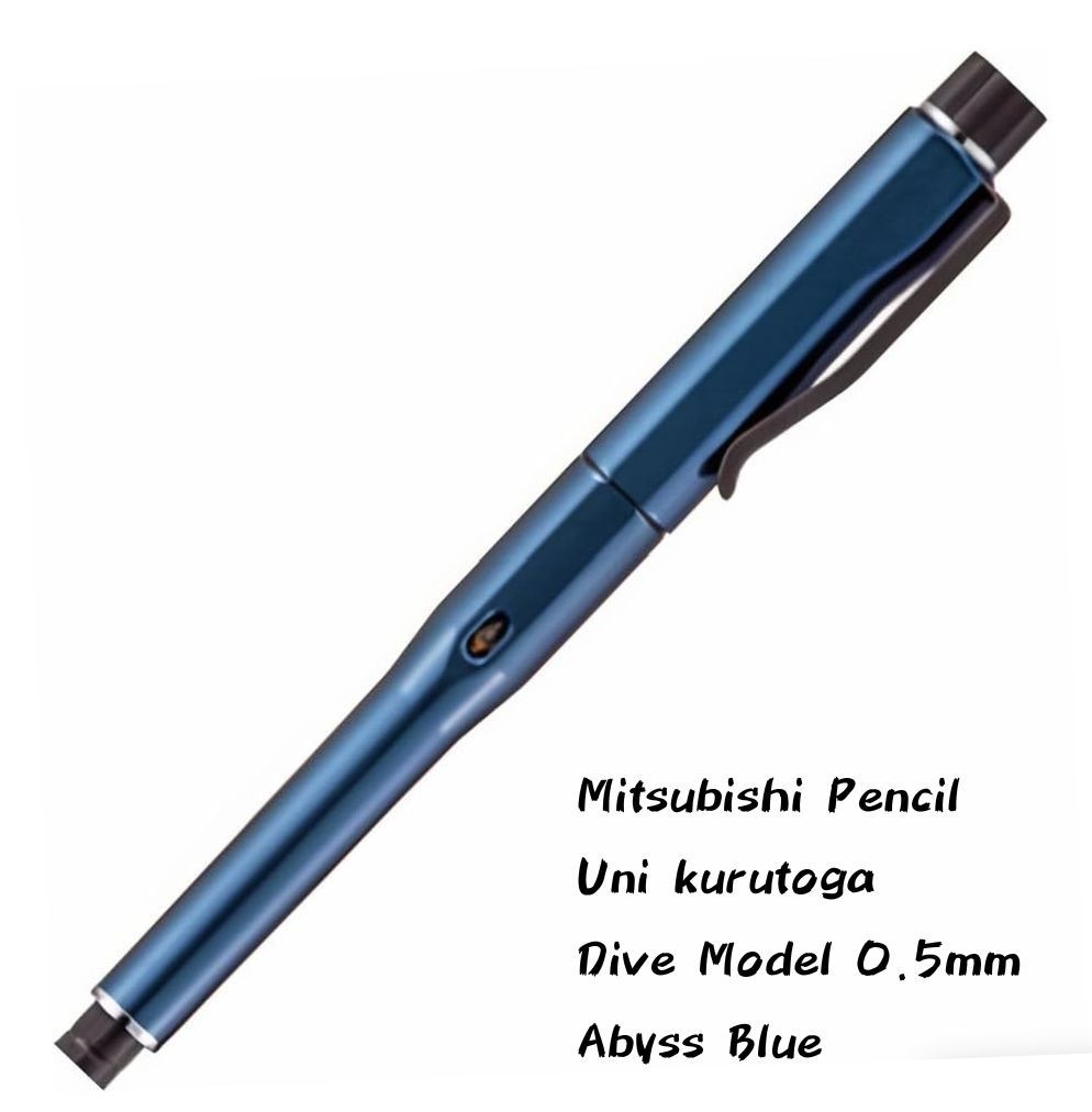 Uni Kuru Toga DIVE Auto Lead Mechanical Pencil 0.5mm Abyss Blue M550001P New