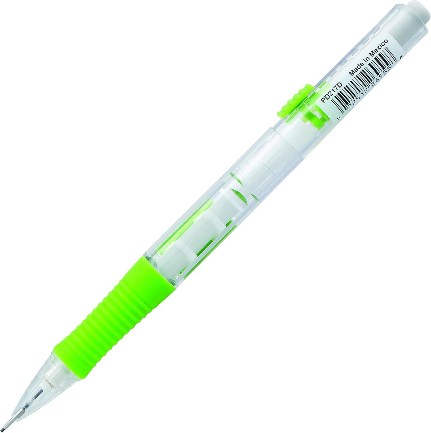 Fast Side-Advance 0.7mm Mechanical Pencils – Green Accents, Box of 12 for Adults