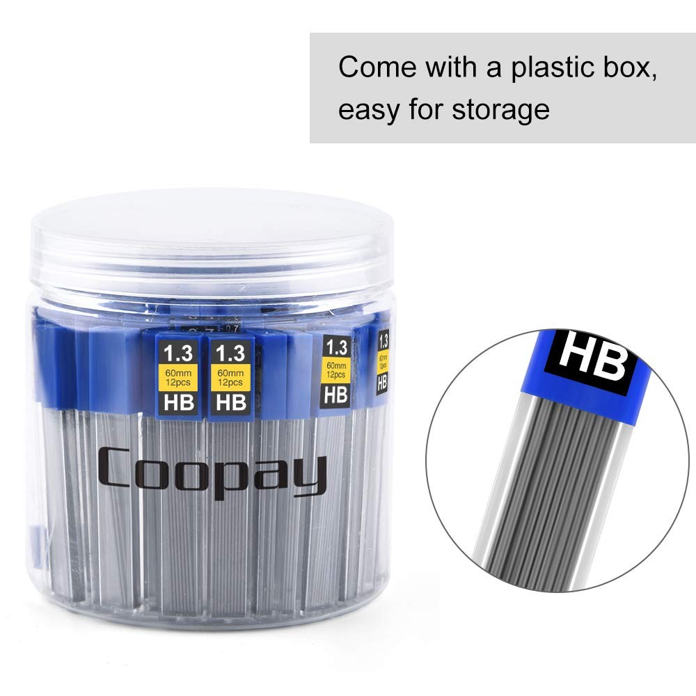 Lead Refills 1.3 mm HB Mechanical Pencil 720 Pieces 12 Pack 60 Tubes