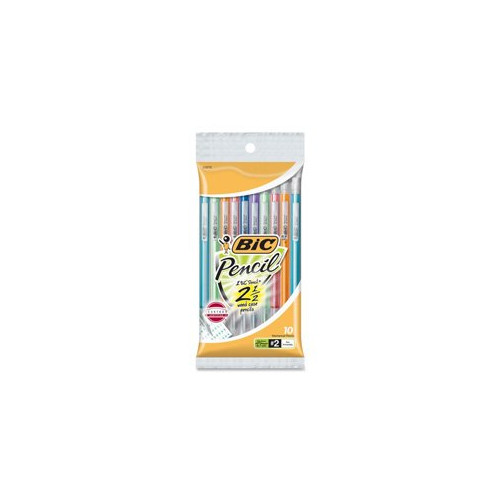 BIC Xtra Sparkle Mechanical Pencil,Colorful Barrel,Medium Point 0.7 mm,10-Count