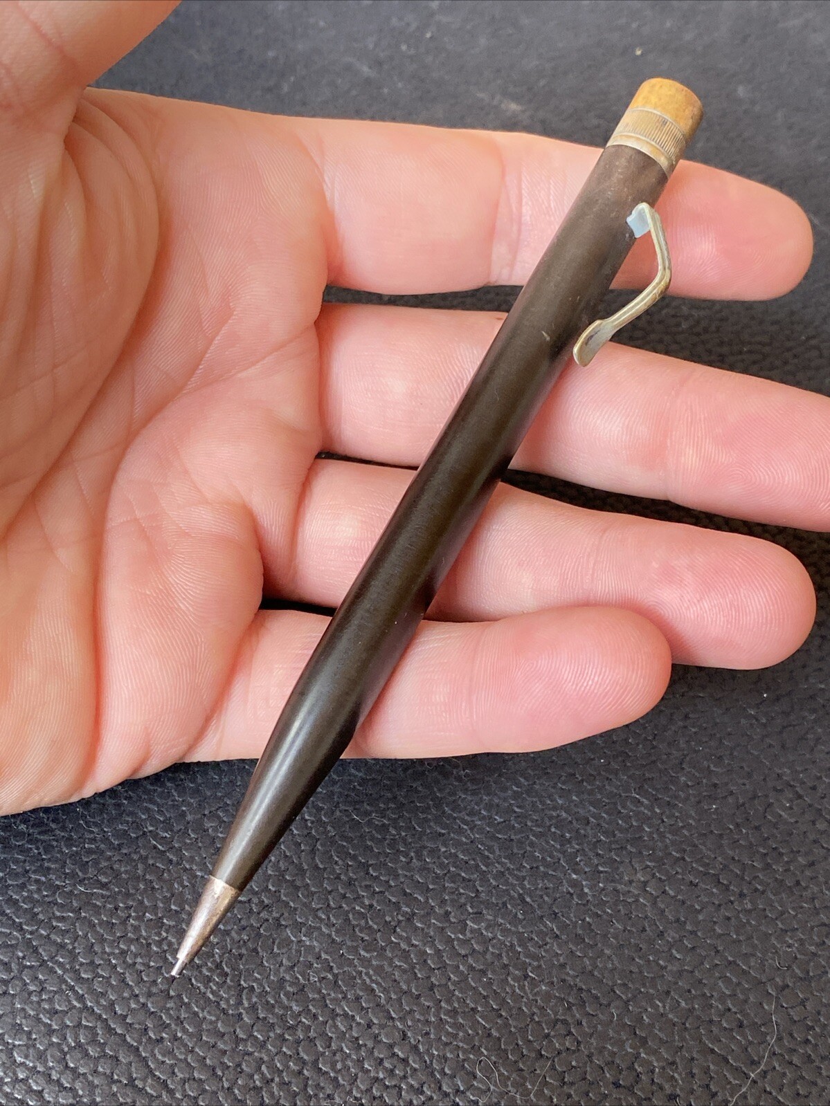 ANTIQUE VTG EARLY Brown Brass WAHL EVERSHARP Mechanical Pencil AS IS UNTESTED