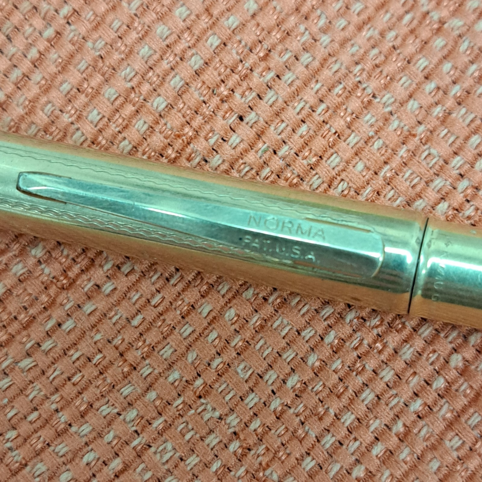 Vintage Norma 4 Lead Mechanical Pencil 14k Gold Rolled Plated Collectible