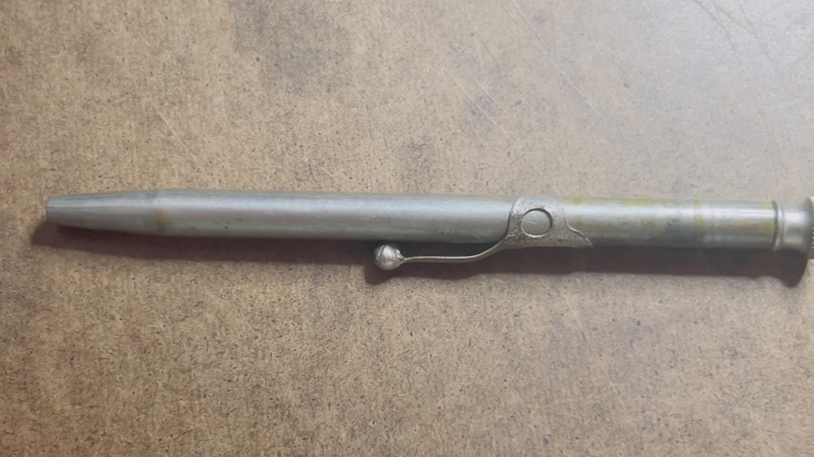 VTG 1920s/30’s Made In USA PAT’D Mechanical Pencil Silver Tone Twist Top AS IS