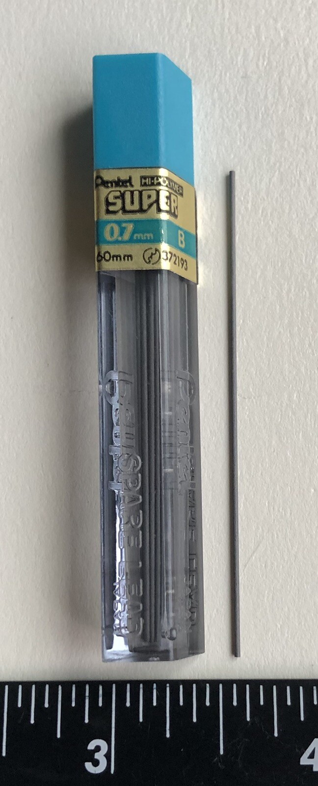 Vintage PENTEL Hi Polymer B Mechanical Pencil Lead .7mm Black NOS 12pk Japan