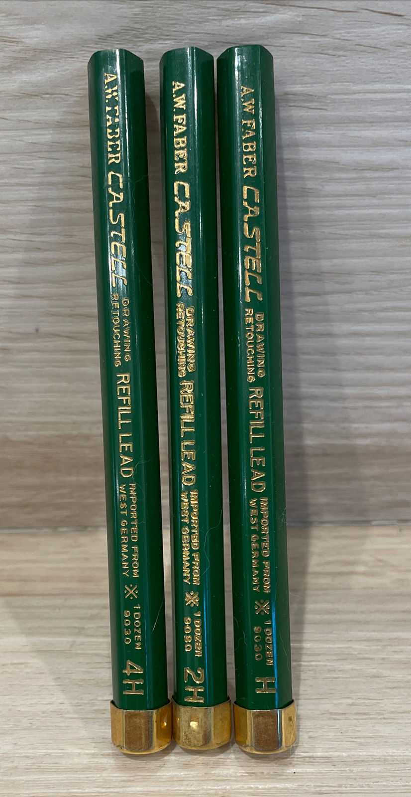 A W Faber Castell 9030 Drawing Lead Holder Germany 1 Dozen H 2H 4H