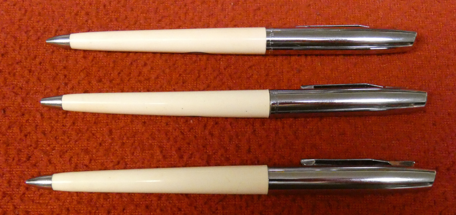 Vintage ESSO Standard Oil Mechanical Pencil x2 & Exxon Pen White Bone Silver Lot