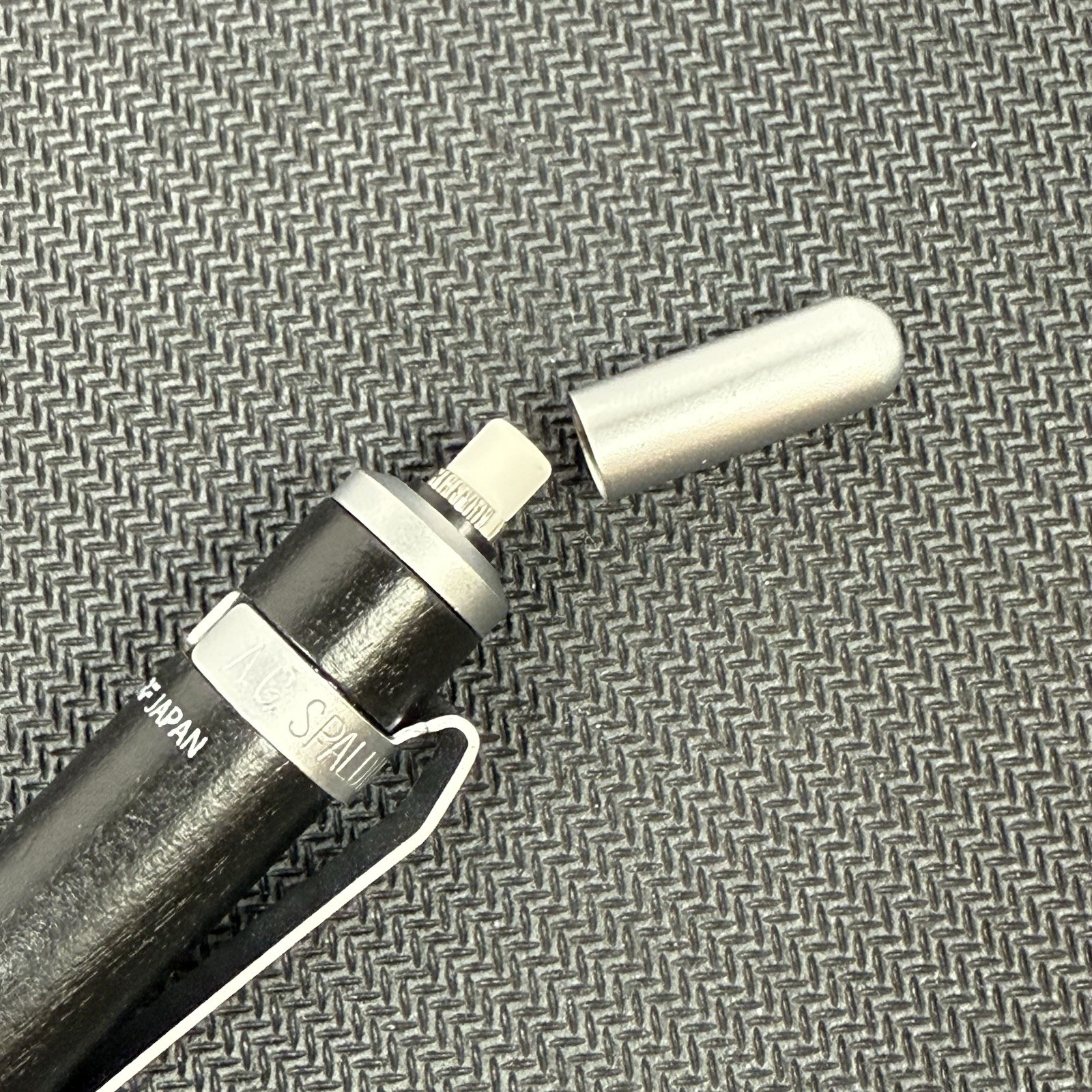 A.G.Spalding & Bros Silver & Black Wood Mechanical Pencil 0.5mm RF Japan RARE