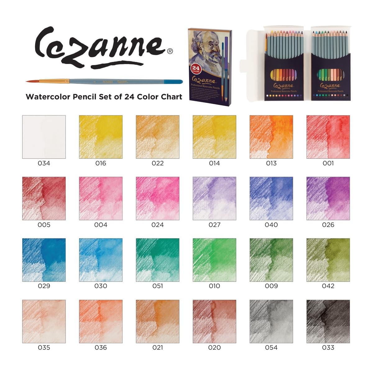 Creative Mark Cezanne Watercolor Pencil Set 24 Count (Pack of 1), Multicolor