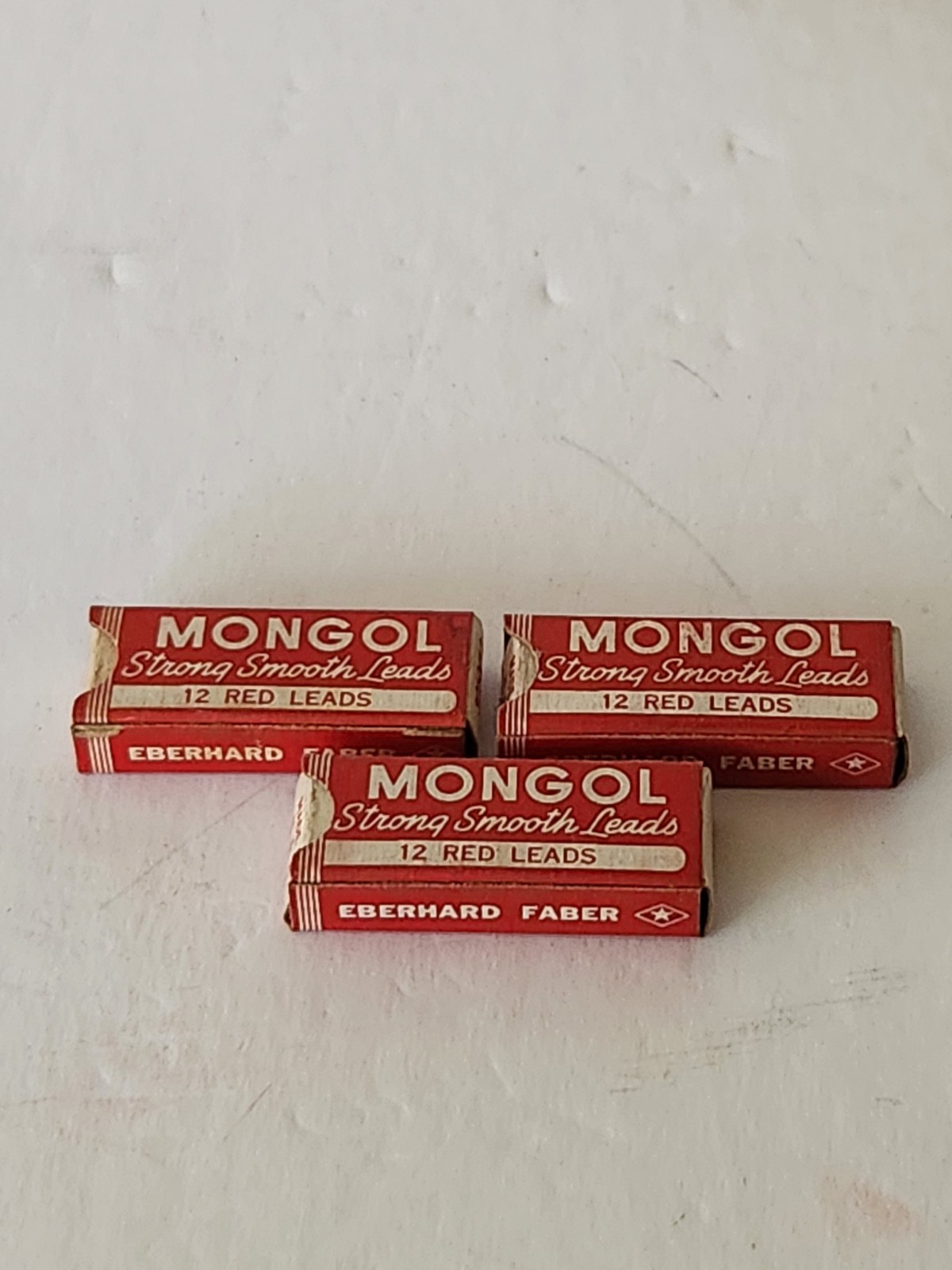 Eberhard Faber MONGOL Thin Leads Mechanical Pencils 3010 Red 3 Boxes In A BOX