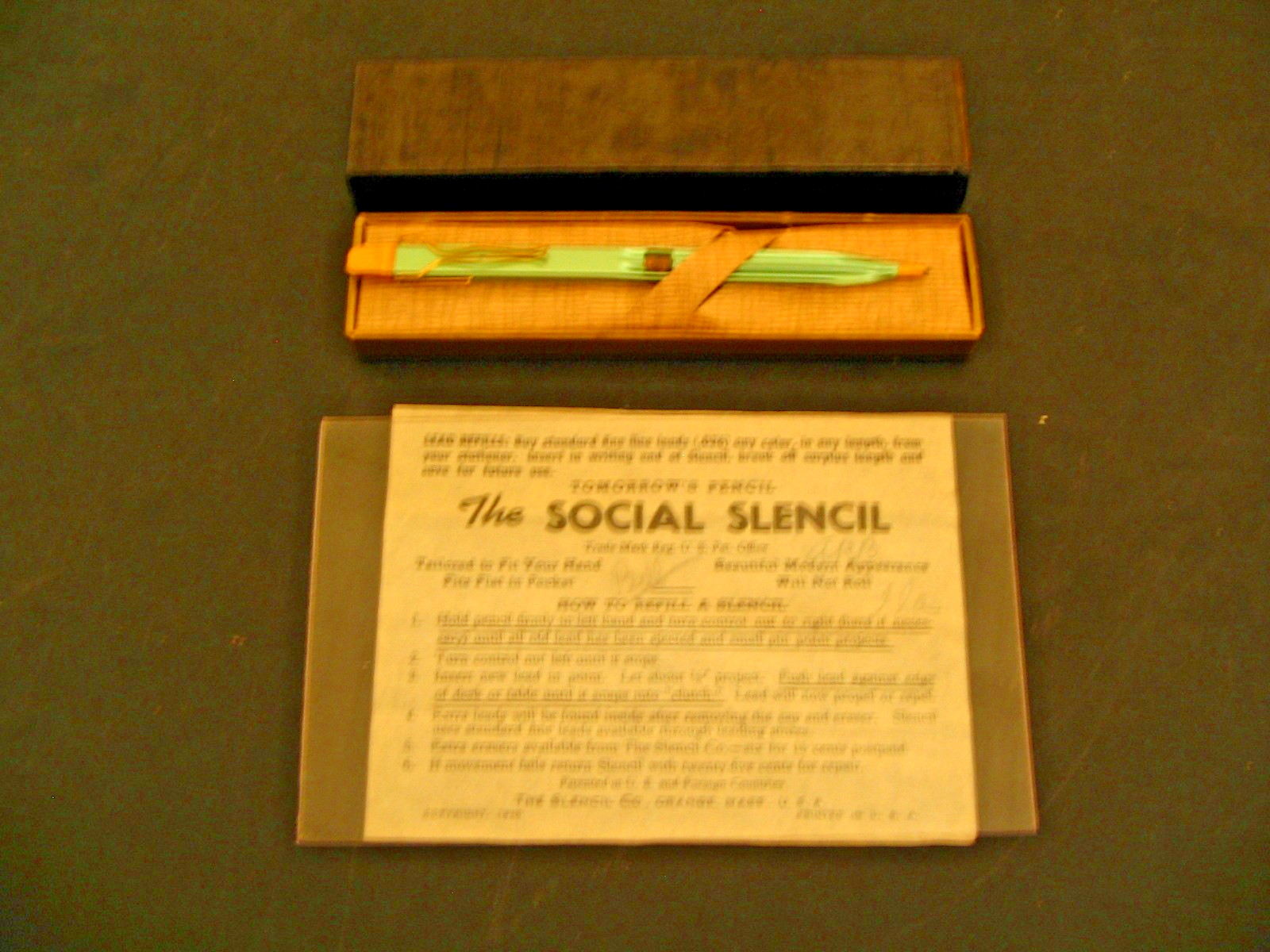 VTG c1950 4.5″ Flat Slencil Mechanical Pencil “Lord is my Shepherd’ N.O.S.+Box