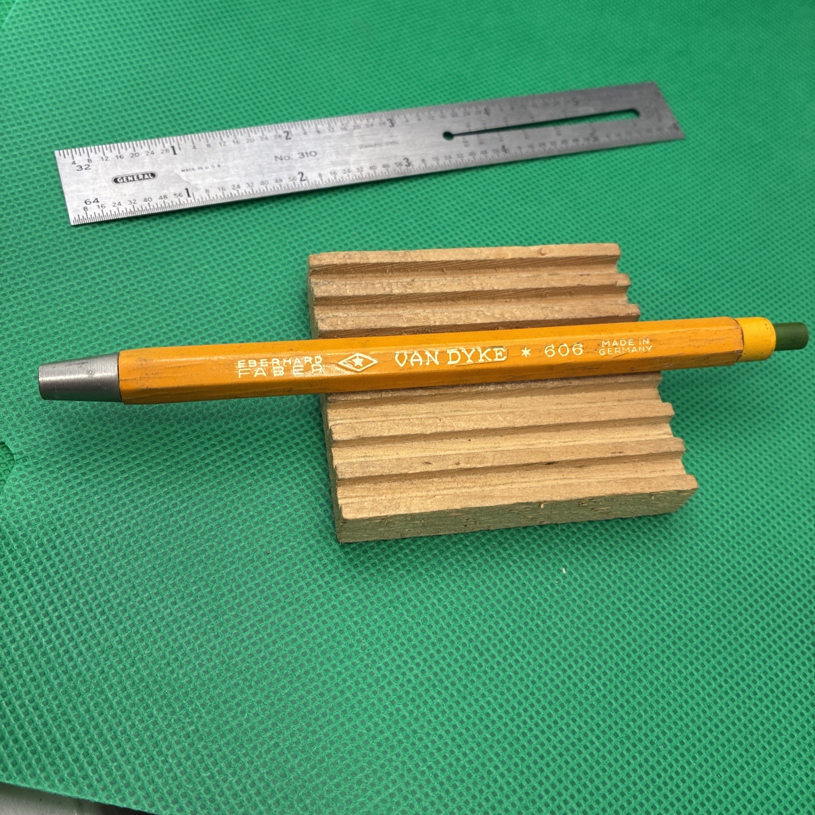 blue pusher EBERHARD FABER 606 ” VAN DYKE ” CHR MO LEADHOLDER pencil 2 mm Loc5