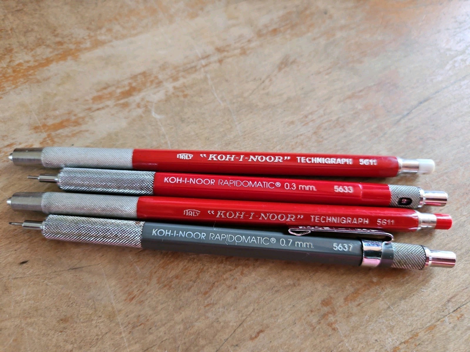 4 Vintage Mechanical Pencil KOH I NOOR Assorted