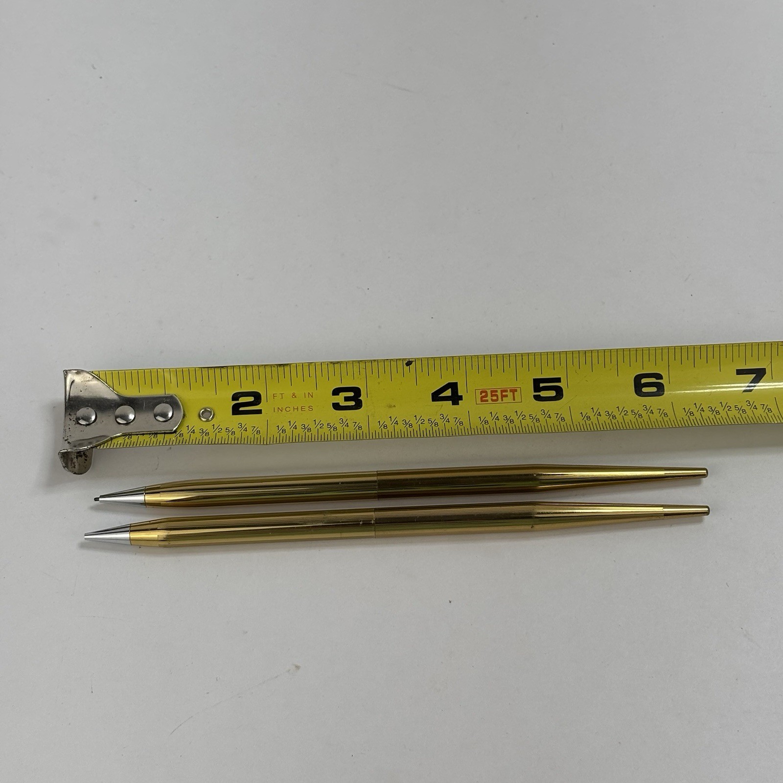 Vintage Mechanical Pencils (2) Unmarked Gold Tone Pointer End