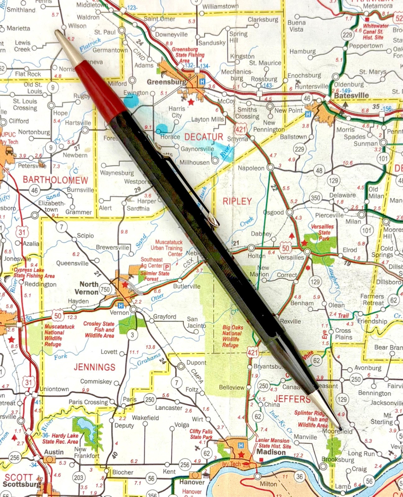 Vintage Autopoint Twinpoint Mechanical Pencil Red / Black ends – Made in the USA