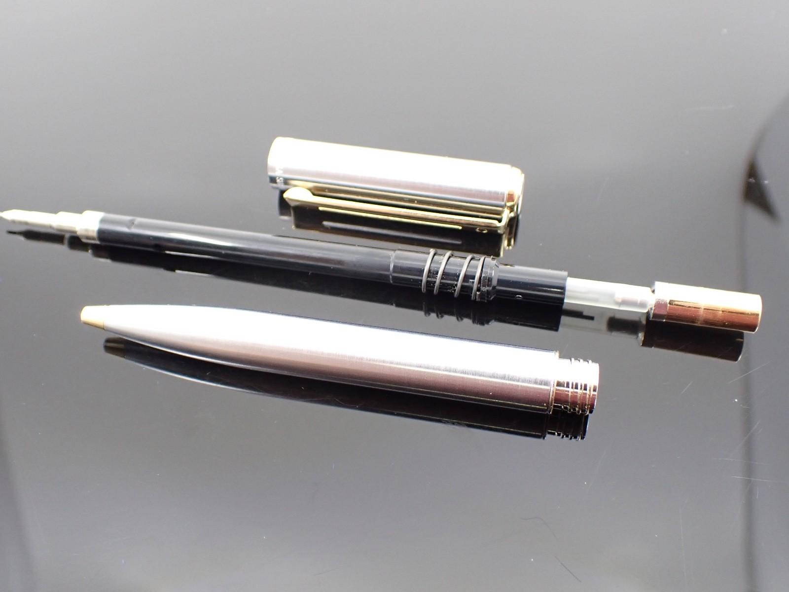 Sheaffer USA Mechanical Pencil • 0.7mm • Stainless Steel & Gold Trim • Vintage