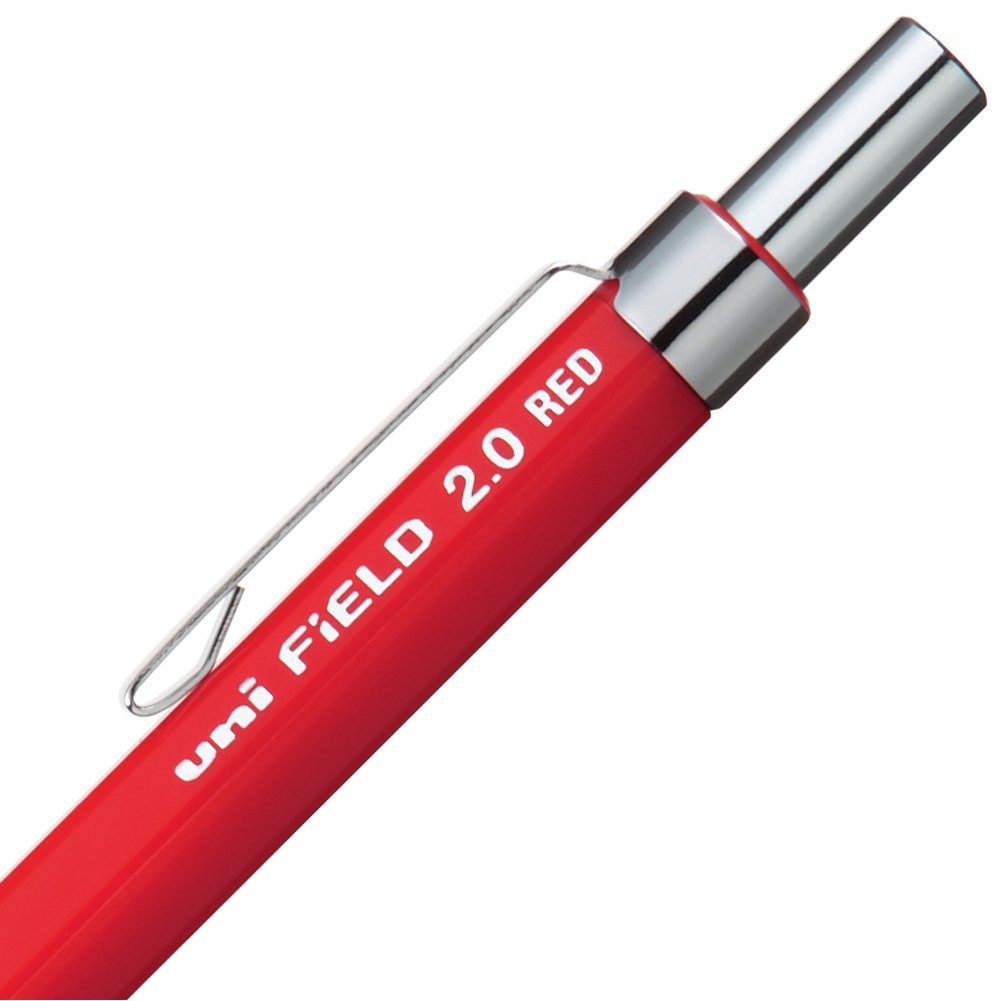 Red Knock Mechanical Pencil 2mm Lead Roulette Grip Japanese Writing Instrument