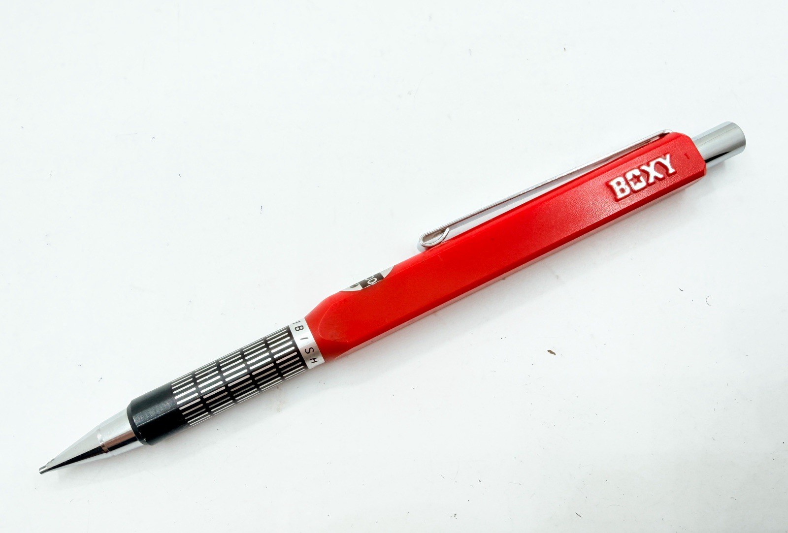 Vintage mitsubishi uni boxy mechanical pencil 0.5mm Red Japan Made