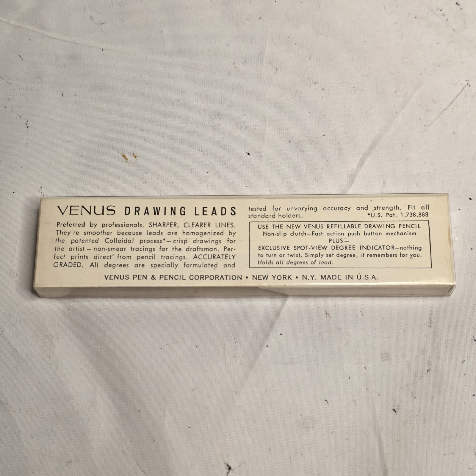 Venus 4H Drawing Leads Vintage Box Of 6 Leads #842 In Original Case