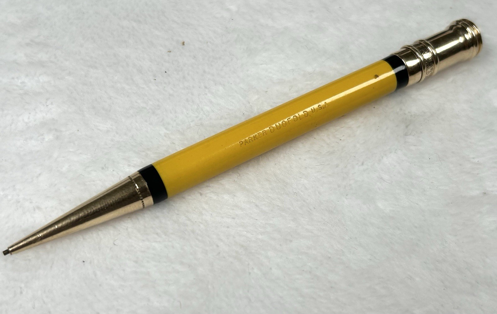 1920s Parker Duofold Mandarin Yellow Junior & Lady Mechanical Pencils w/ Box