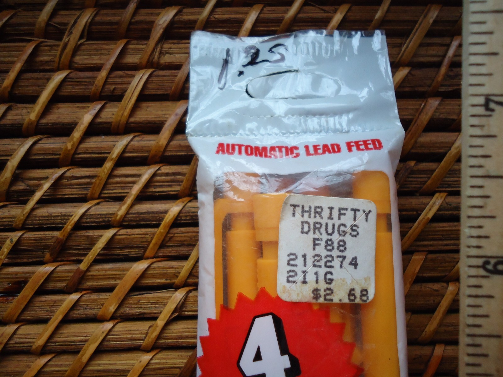 VTG NOS Scripto Refillable Pencil .7mm HB Thin Leads Auto Led Feed 4 Pack 1985