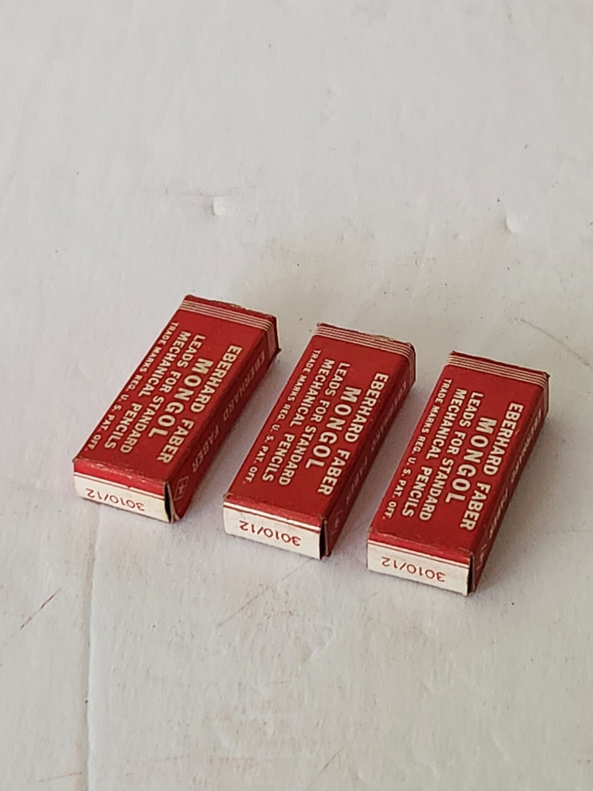 Eberhard Faber MONGOL Thin Leads Mechanical Pencils 3010 Red 3 Boxes In A BOX
