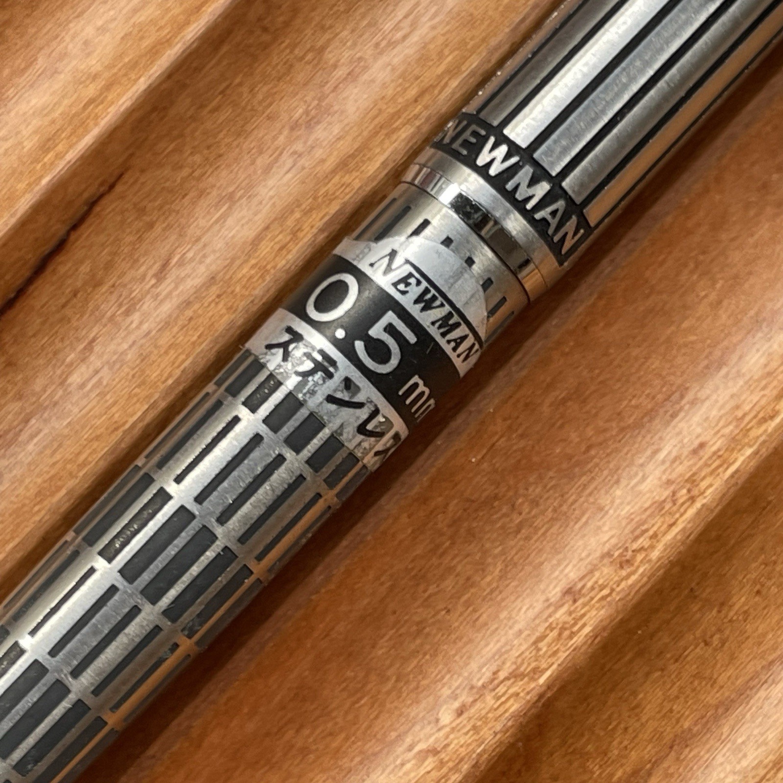 Newman Mechanical Pencil Etched Stainless Steel Barrel 0.5 mm #2 Made in Japan