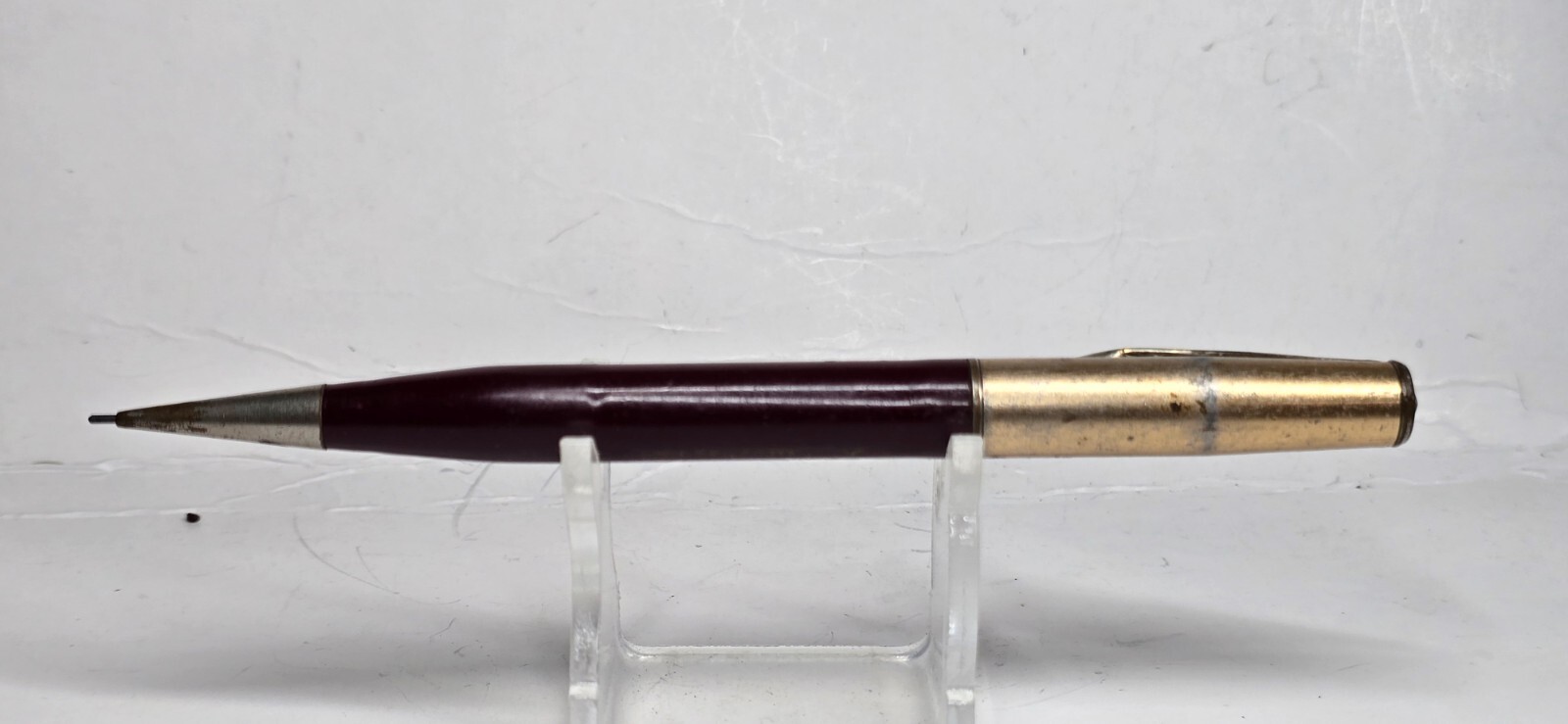 Vintage Ritepoint Mechanical Pencil Brown & Gold Tone USA Twist Mechanical