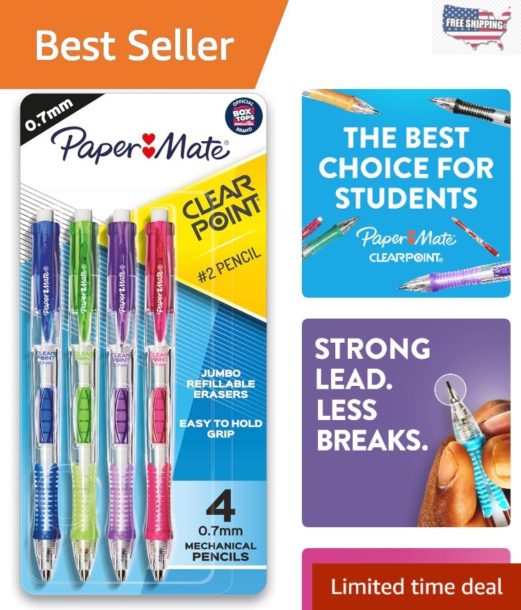 Clearpoint 0.7mm Mechanical Pencils Set – Assorted Colors for Students & Artists