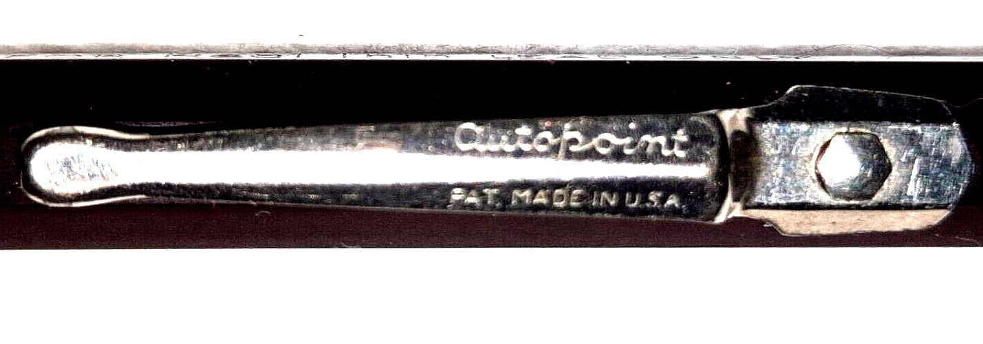 “AUTOPOINT…*For Real Thin Lead Only” Brown & Black/Chrome Trim Working Pencil