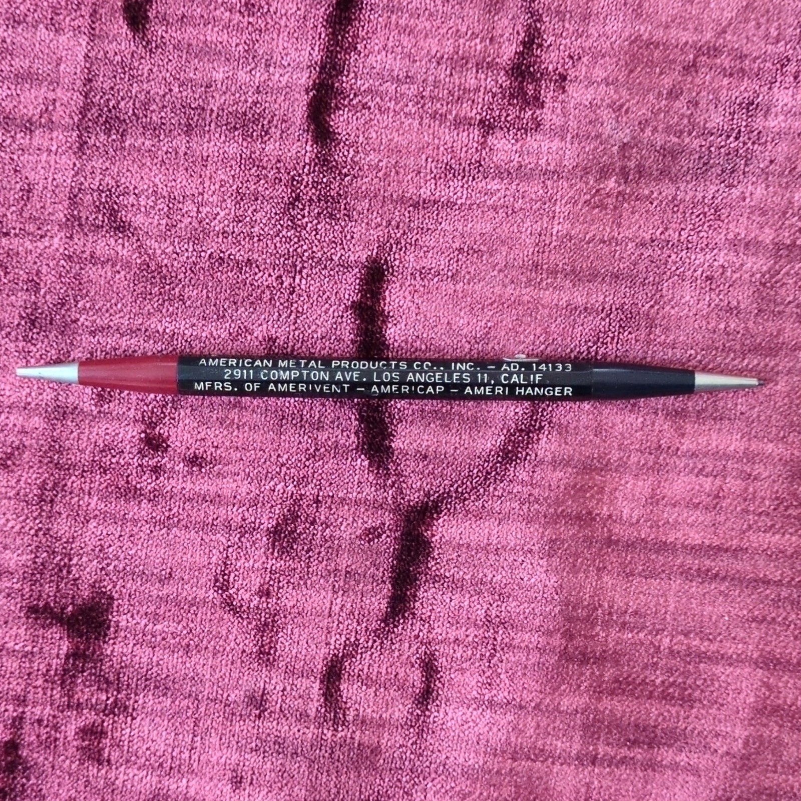 Autopoint Red & Black Mechanical Pencil Collectible Vintage USA