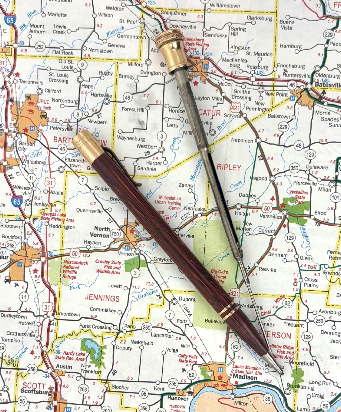 Vintage 1920s Wahl Eversharp “Rosewood” mechanical pencil with gold-filled trim