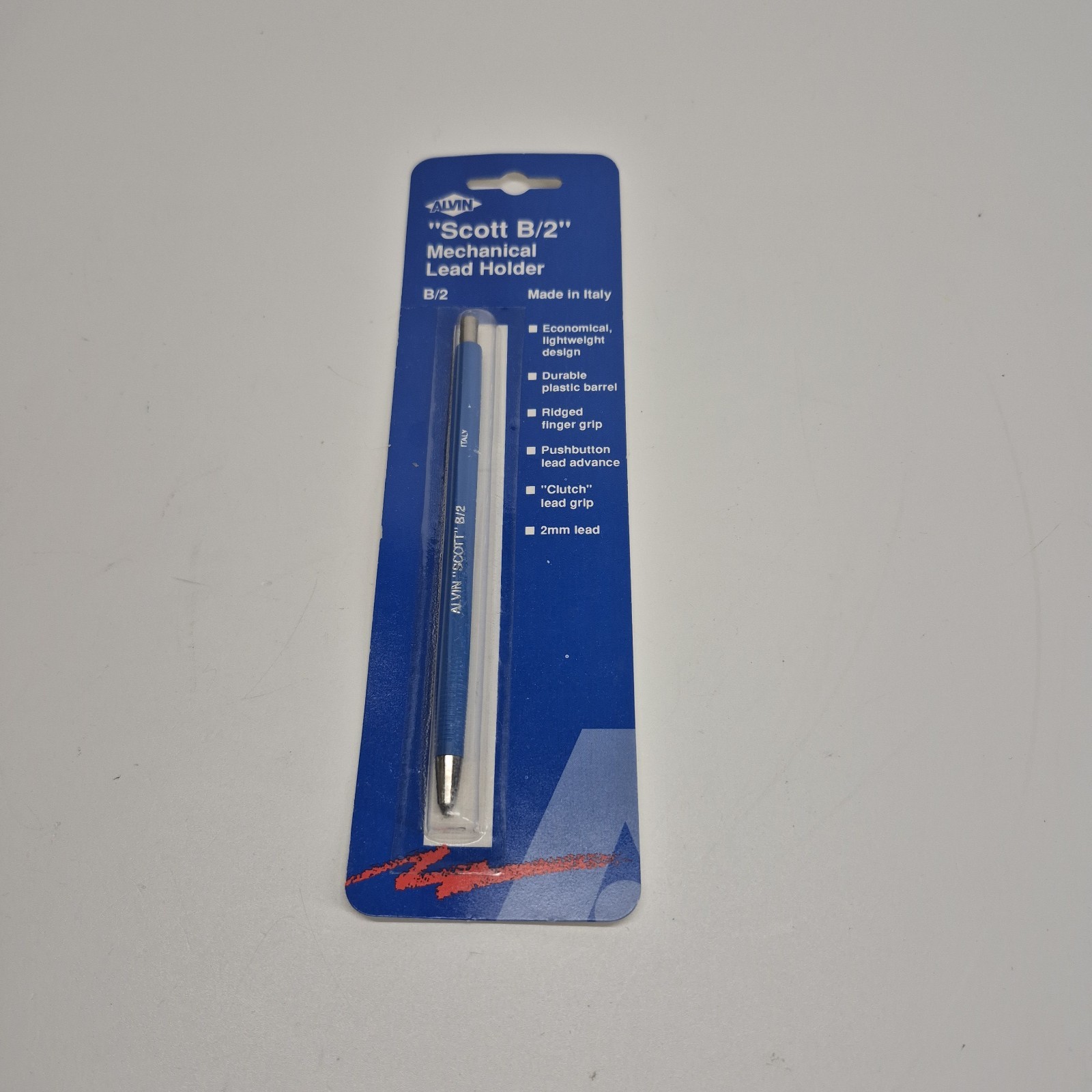 Vintage Alvin “Scott” B/2 Mechanical Lead Holder Pencil 2mm Lead – Made in Italy