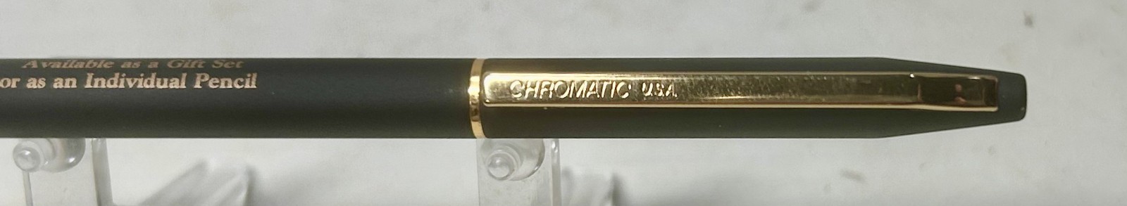 1987 Ritepoint CHROMATIC Salesman Sample GLASS SHOPPE Advertising Twist Pencil