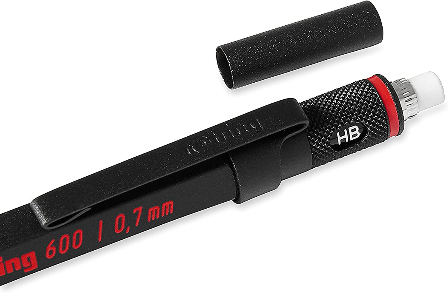 600 Full-Metal Body Mechanical Pencil, 0.7Mm, Black – for Precise Ruler-Based Dr