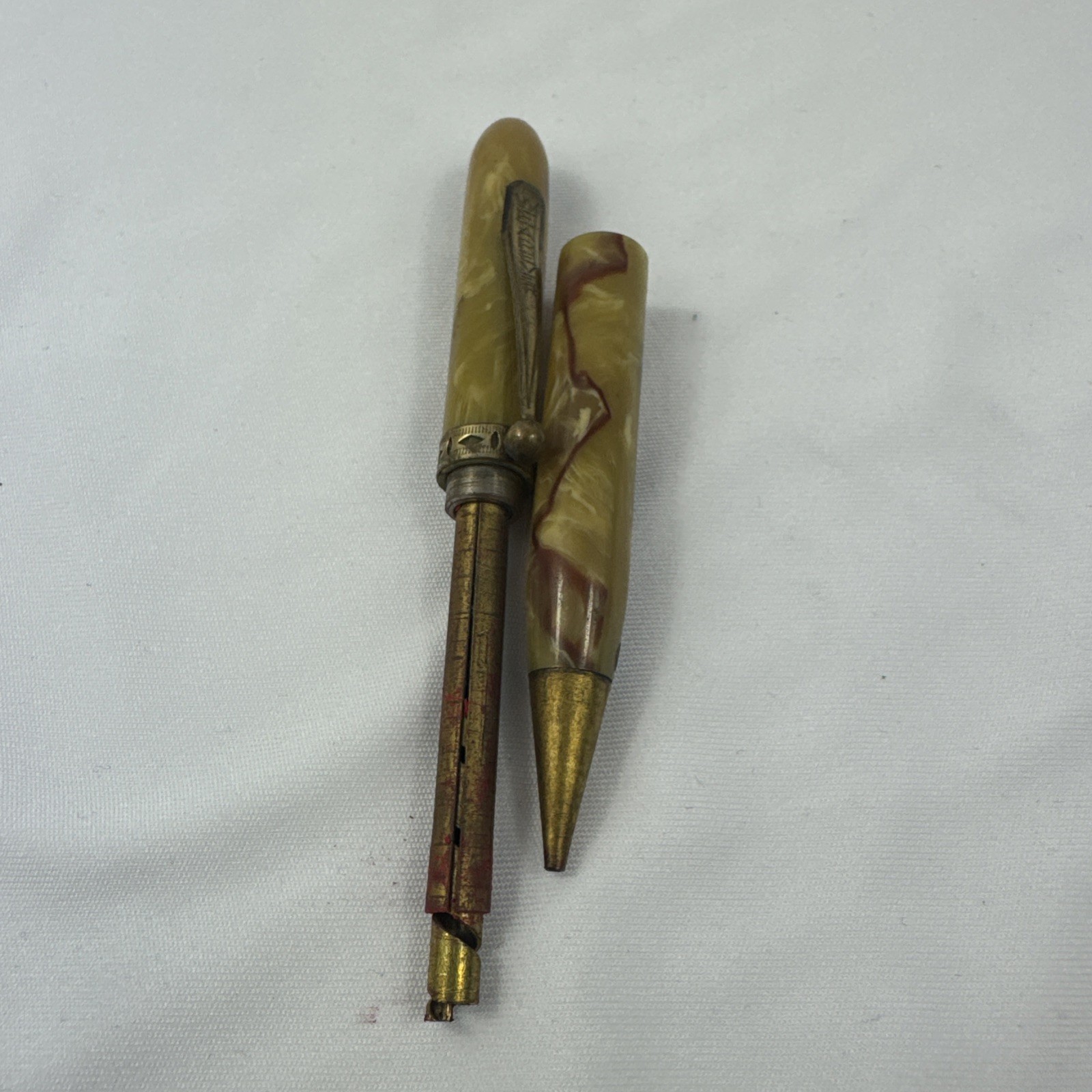 Vintage WEAREVER Mechanical Pencil Pen Marbeled Lucite Rare Writing Instrument
