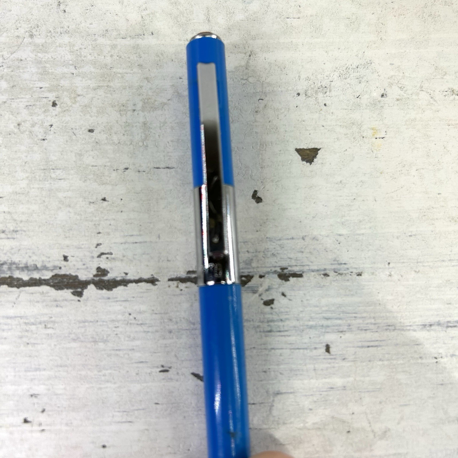 Vintage SCRIPTO Mechanical Pencil Korea Blue w Chrome 1970’s