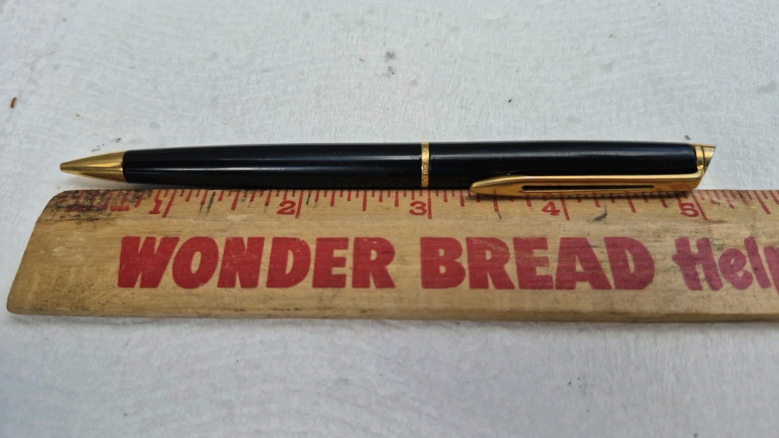 “WATERMAN * France” Black with Polished Brass Trim Working Mech Pencil