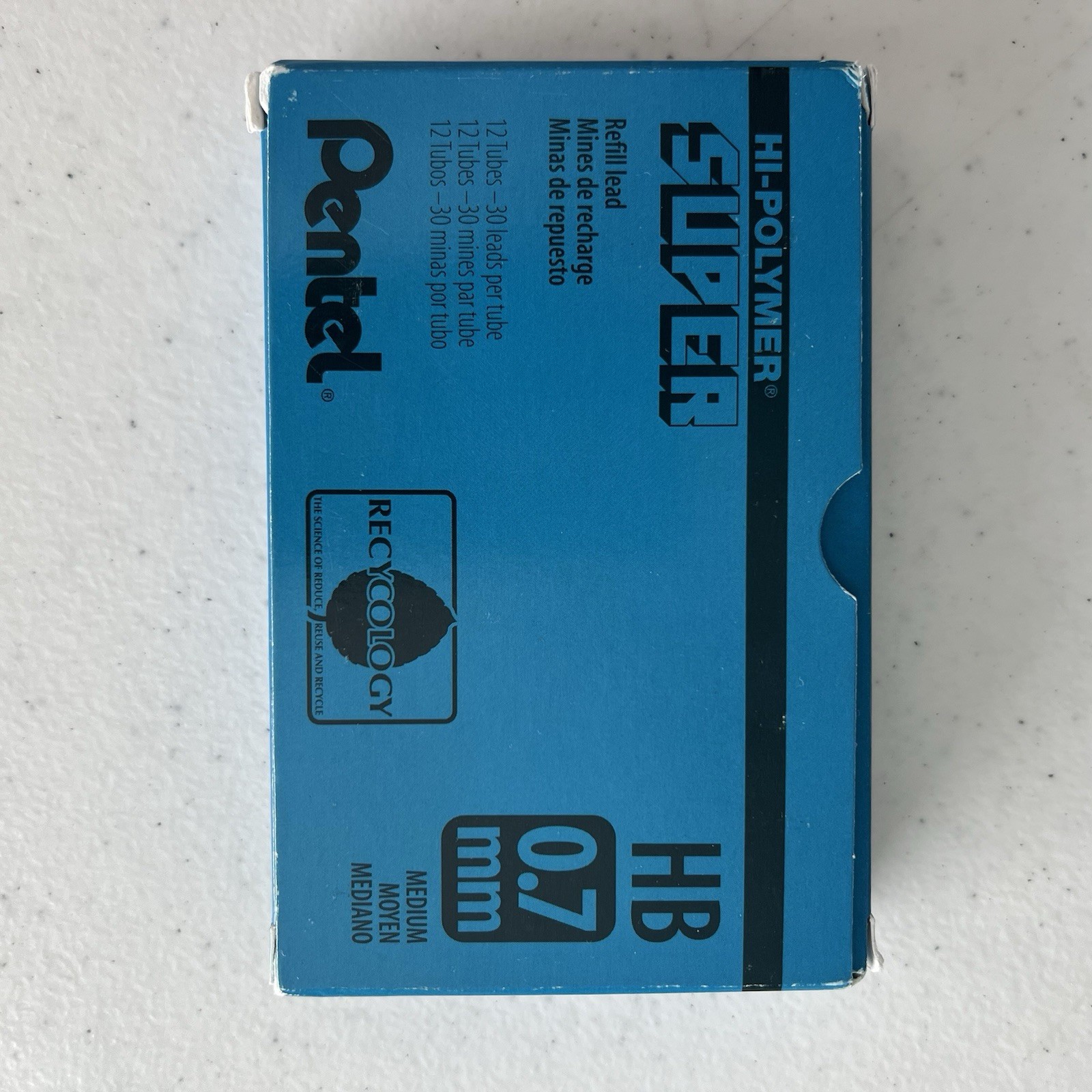 Super Hi-Polymer Lead Refills, (0.7mm), Medium, 360 Count (Pack of 1) HB Lead.