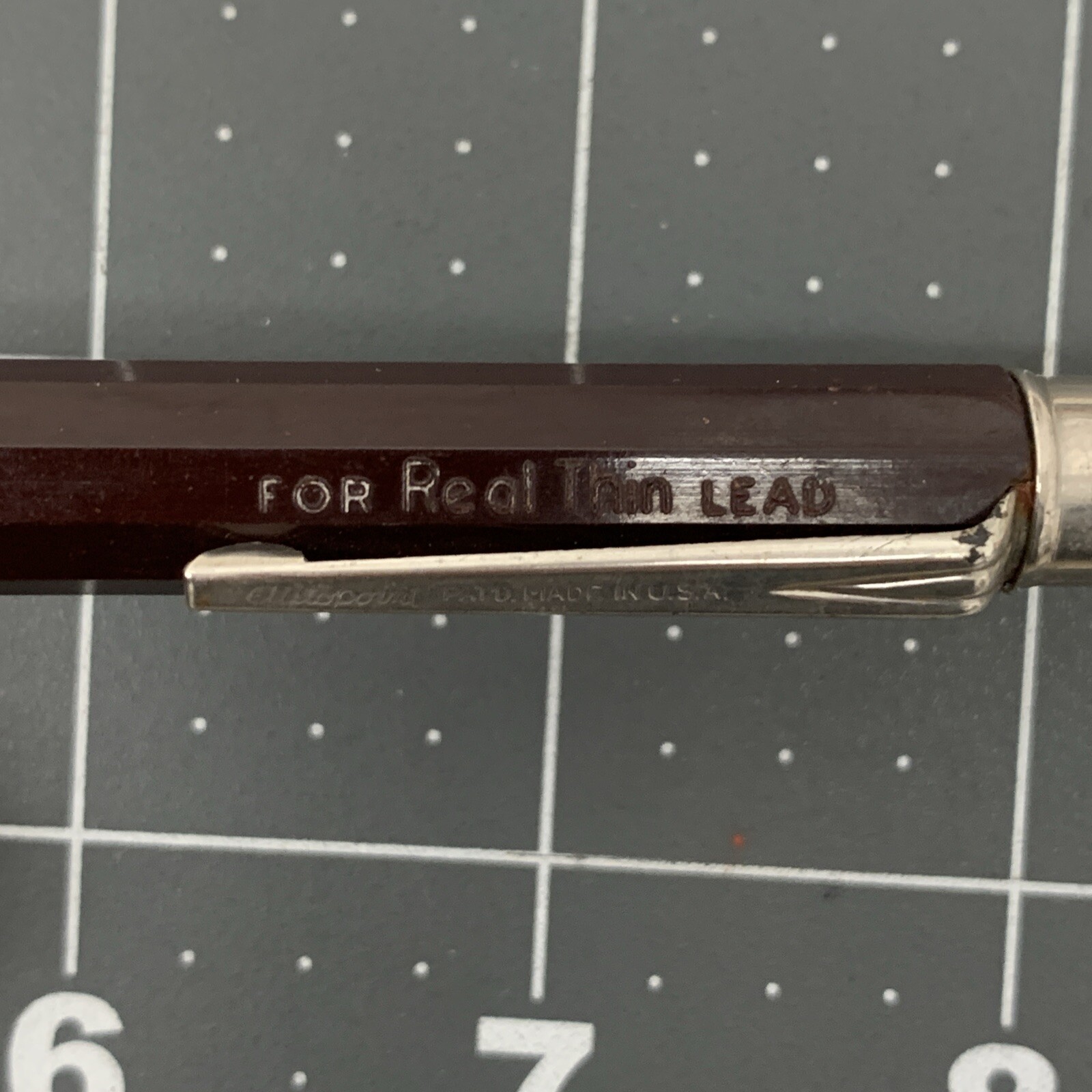 Vintage Autopoint Mechanical Pencil Advertising Black Yellow Thin lead