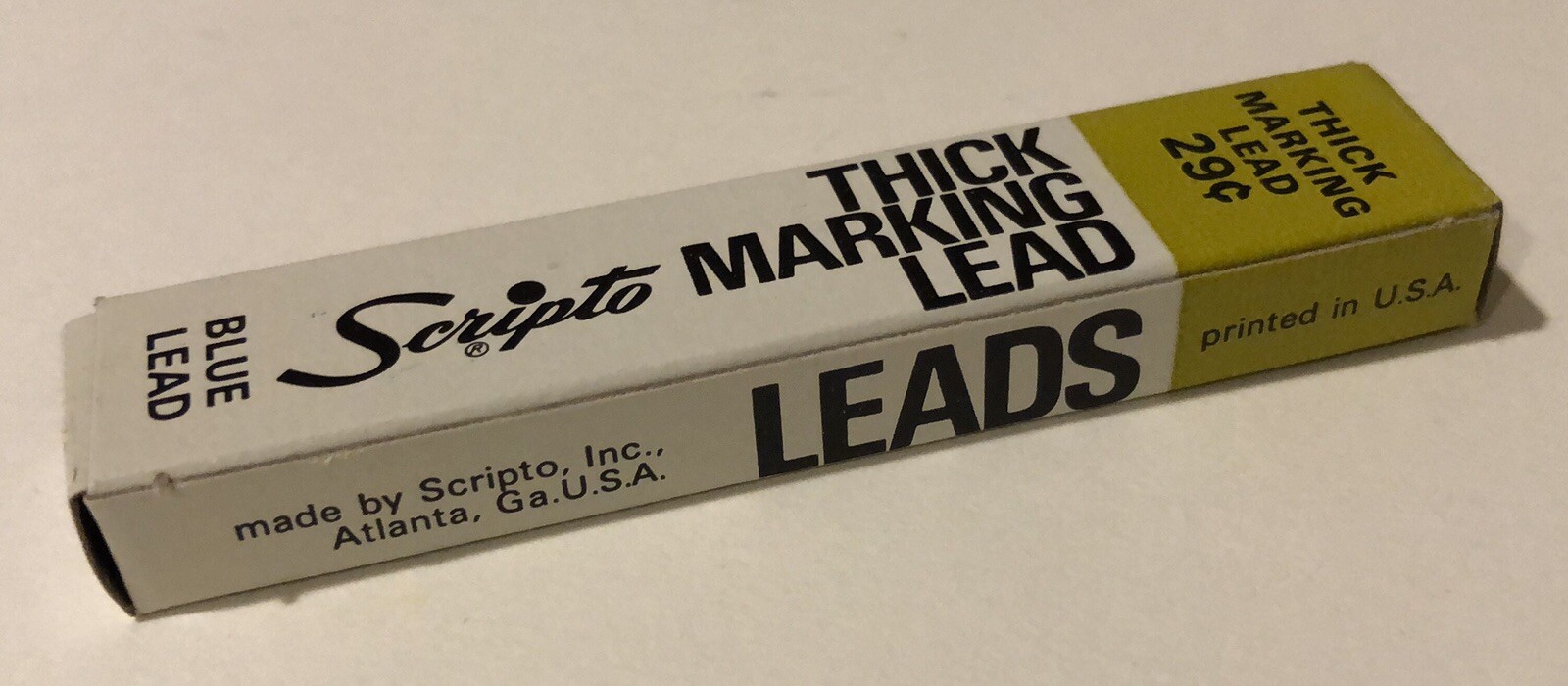 Vintage SCRIPTO Thick 3mm Blue NOS Marking Pencil Lead 4 Pack USA