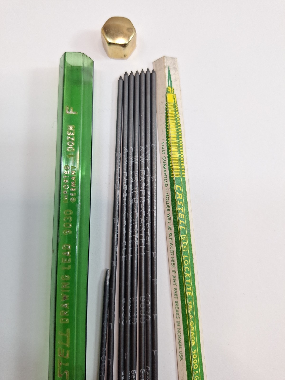 A.W. FABER CASTELL DRAWING LEAD 9030 Refill Lead Germany Locktite 7.5 Pieces