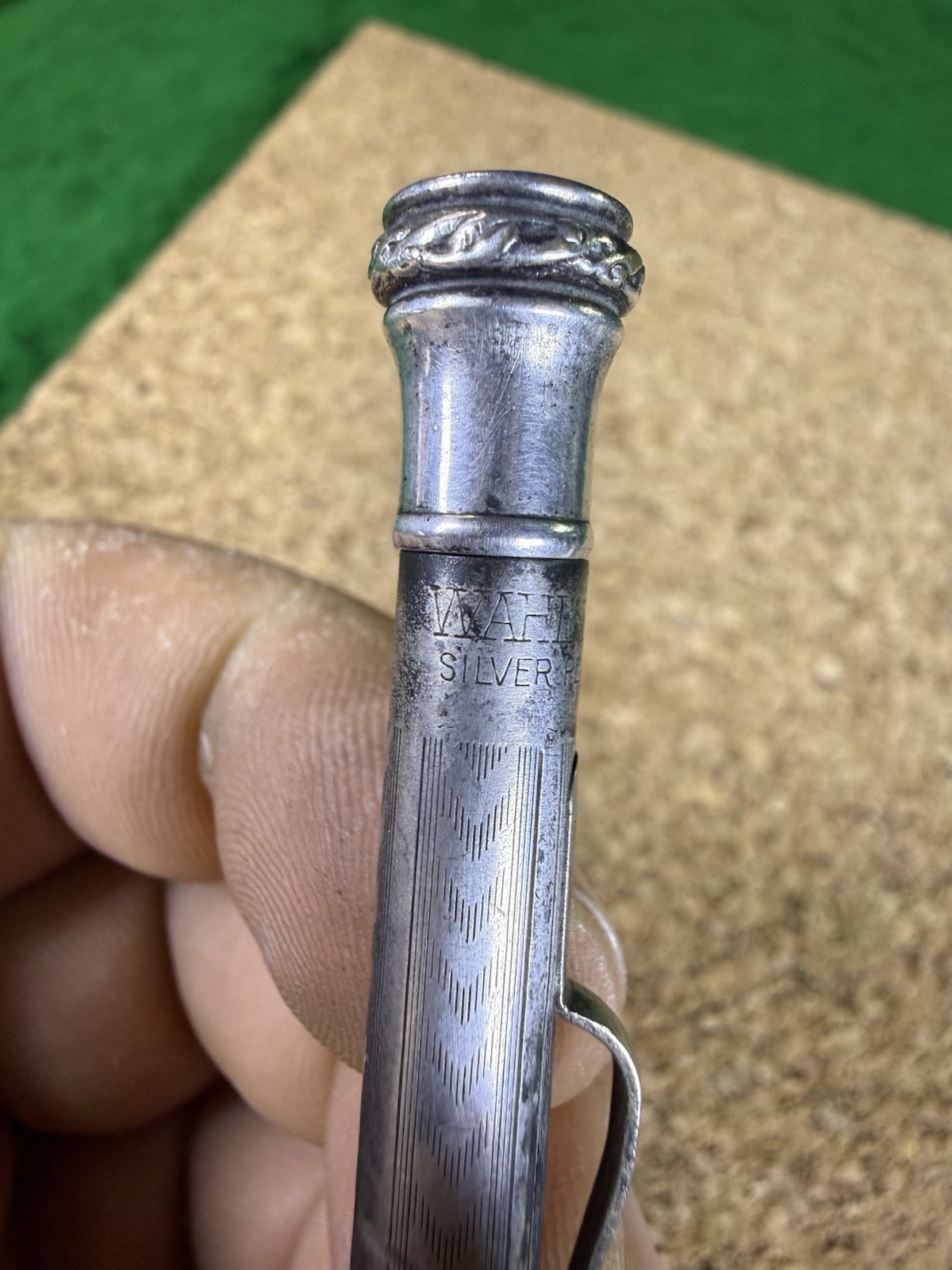 VTG Wahl Eversharp Engraved Silver Plated Mechanical Pencil Art Deco