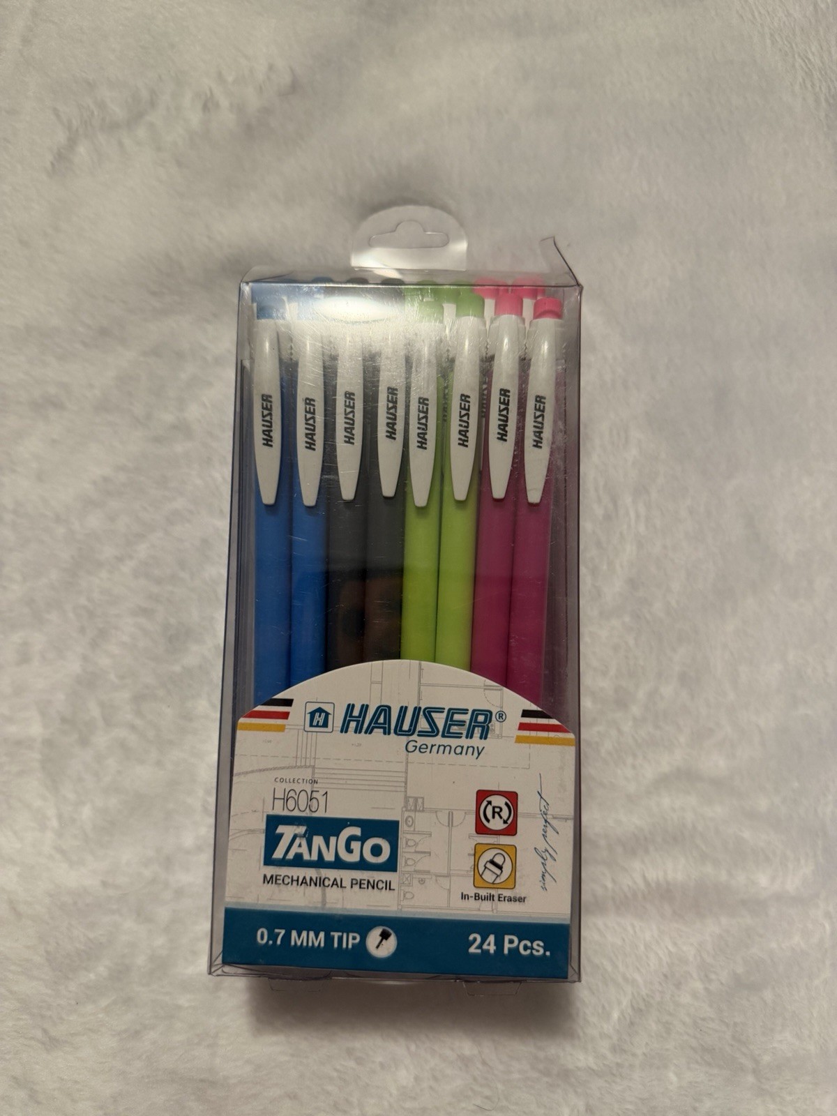 HAUSER TANGO Mechanical Pencil, 0.7 mm Lead, 24 Count