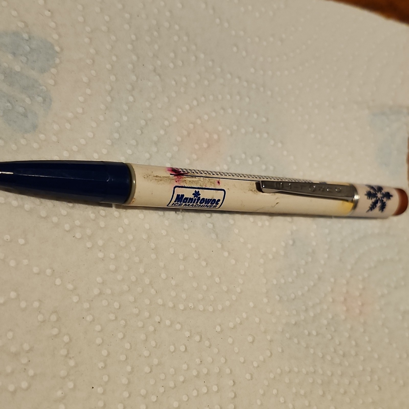 Manitowoc Vintage Mechanical Clutch Pencil Plastic with Pocket Clip