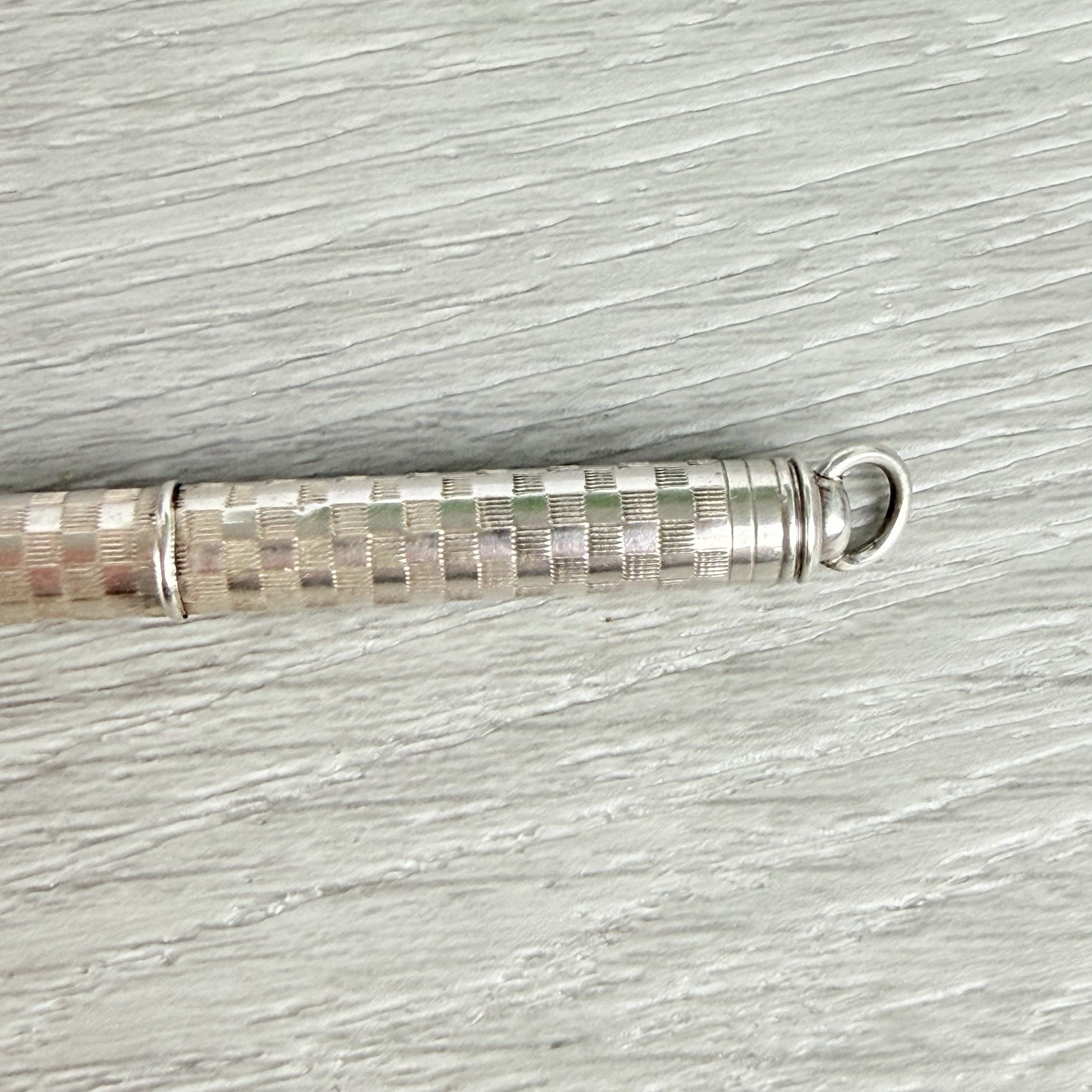 Vintage Sterling Silver Propelling Pencil Retractable Necklace Pendant or Fob