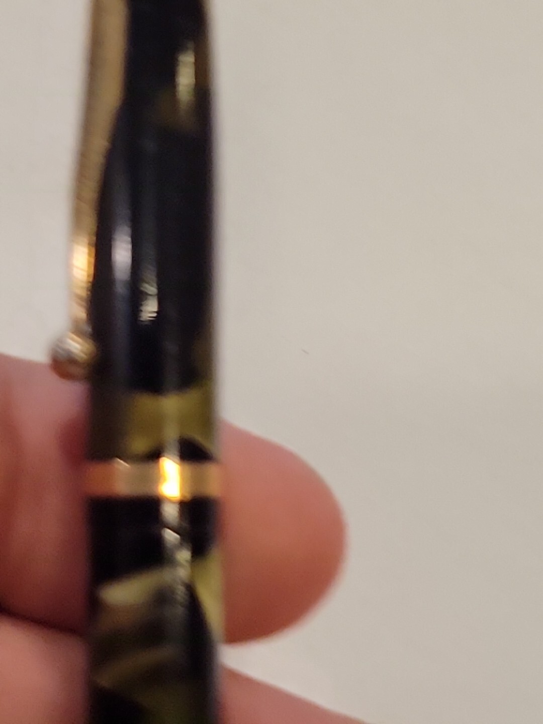 VTG GORGEOUS SHEAFFER OVERSIZE BALANCE PENCIL, BLACK AND GREEN PEARL USA #203